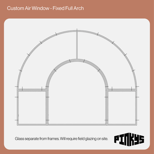 Custom Air Window - Fixed Full Arch | Clearance
