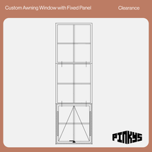 Load image into Gallery viewer, Custom Awning Window with Fixed Panel | Clearance