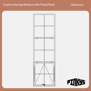 Custom Awning Window with Fixed Panel | Clearance