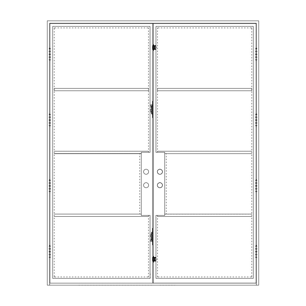 Custom Air 4 - Double Flat Steel Doors