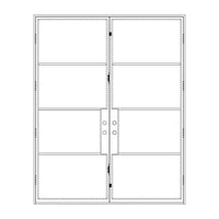 Custom Air 4 - Double Flat Steel Doors