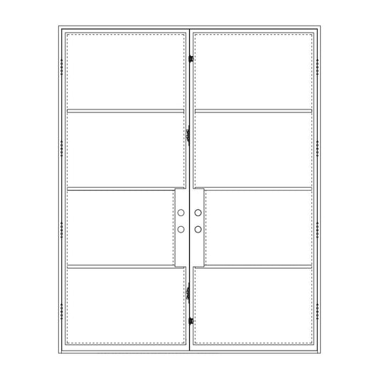 Custom Air 4 - Double Flat Steel Doors