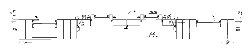 Cut Sheet for In-Swing Iron Door with Side Windows 