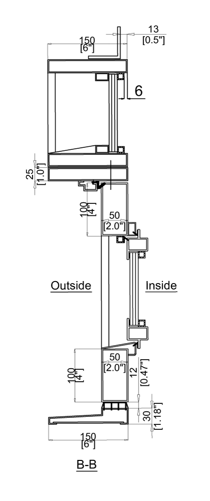 Cut Sheet for In-Swing Iron Doors with Top Window