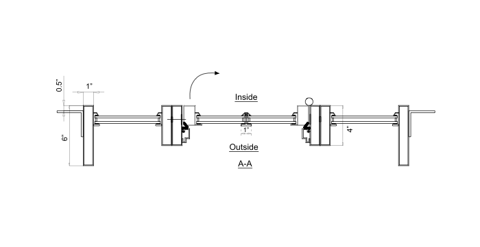 Cut Sheet of In-Swing Steel Door with Side Windows