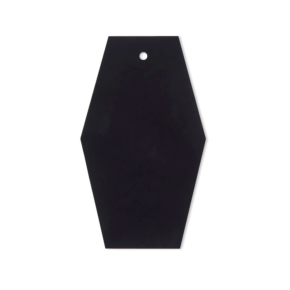 Black steel color sample with matte finish.