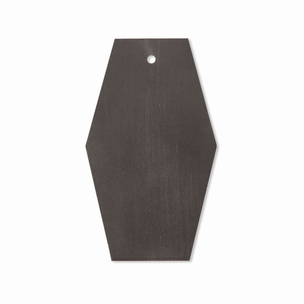 Dark toned oil rubbed bronze steel color sample.