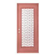 The Mark flat top single flat door with thermal break in matte black.