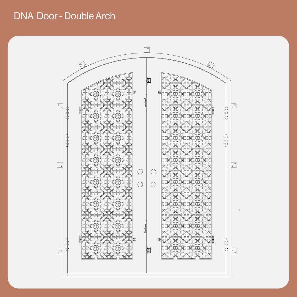CAD Drawing of DNA Double Arch Door