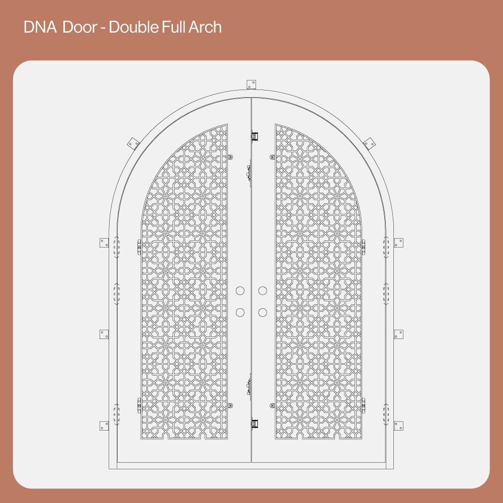 CAD Drawing of DNA Double Full Arch Door