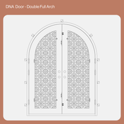 CAD Drawing of DNA Double Full Arch Door