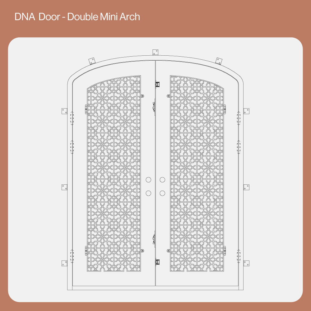 CAD Drawing of DNA Double Mini Arch Door