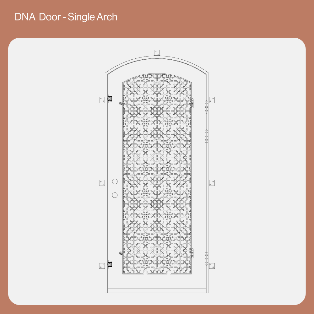 CAD Drawing of DNA Single Arch Door