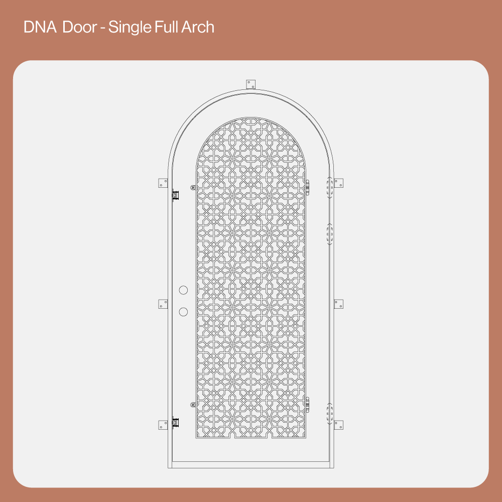CAD Drawing of DNA Single Full Arch Door