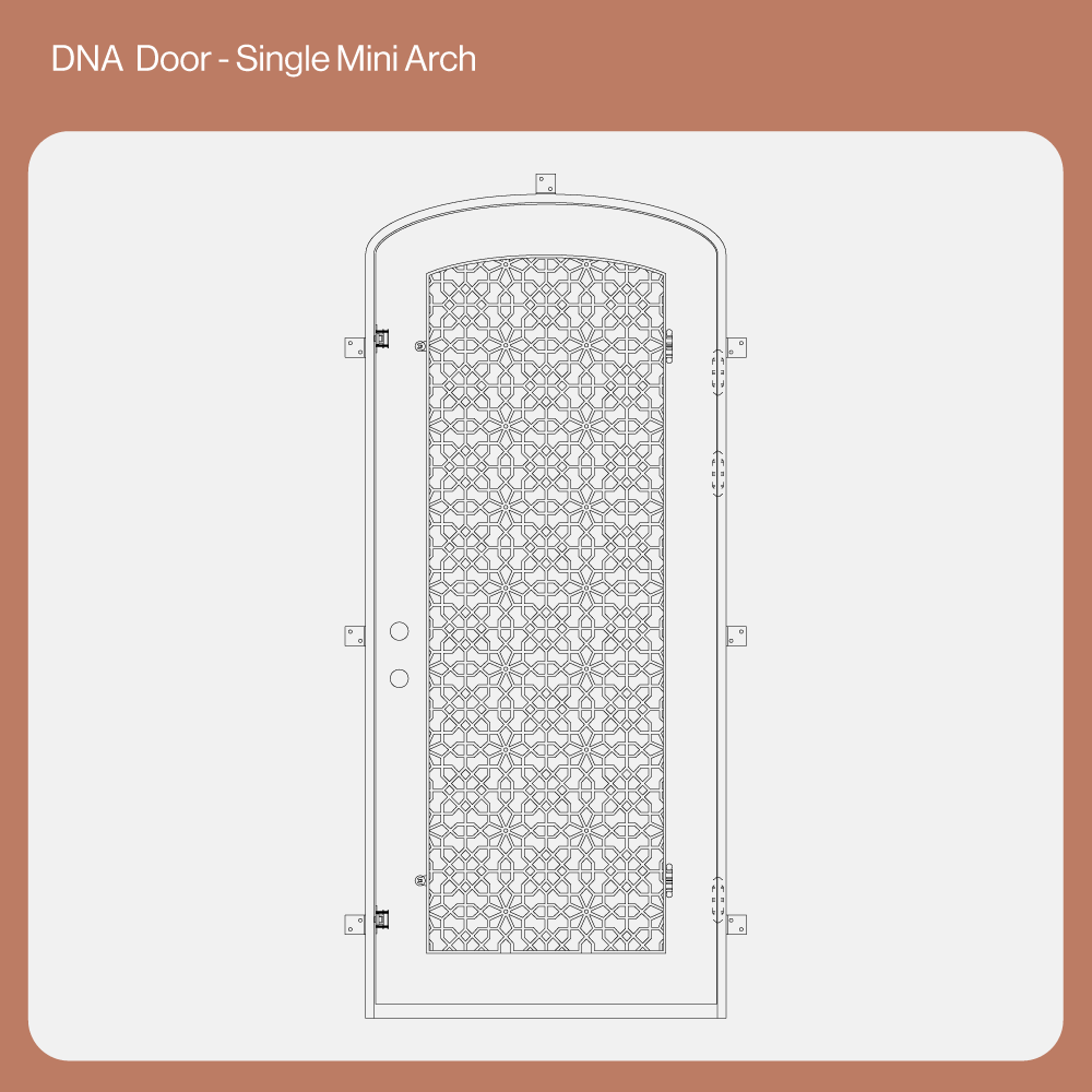 CAD Drawing of DNA Single Mini Arch Door