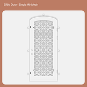 CAD Drawing of DNA Single Mini Arch Door