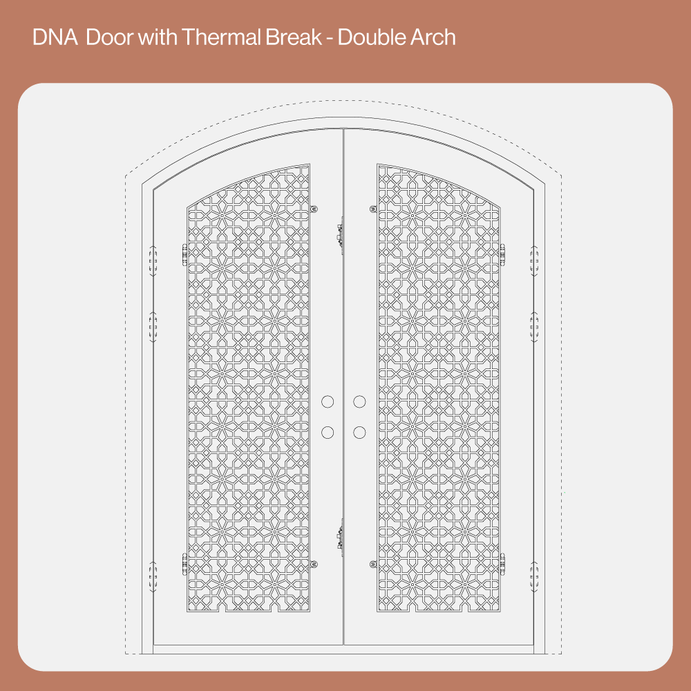 CAD Drawing of Thermally Broken DNA Double Arch Door