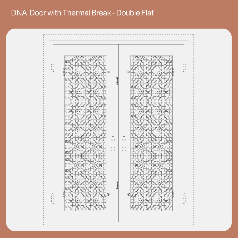 CAD Drawing of Thermally Broken DNA Double Flat Door