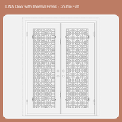 CAD Drawing of Thermally Broken DNA Double Flat Door