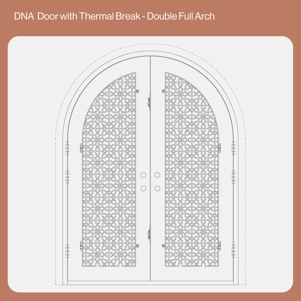 CAD Drawing of Thermally Broken DNA Double Full Arch Door