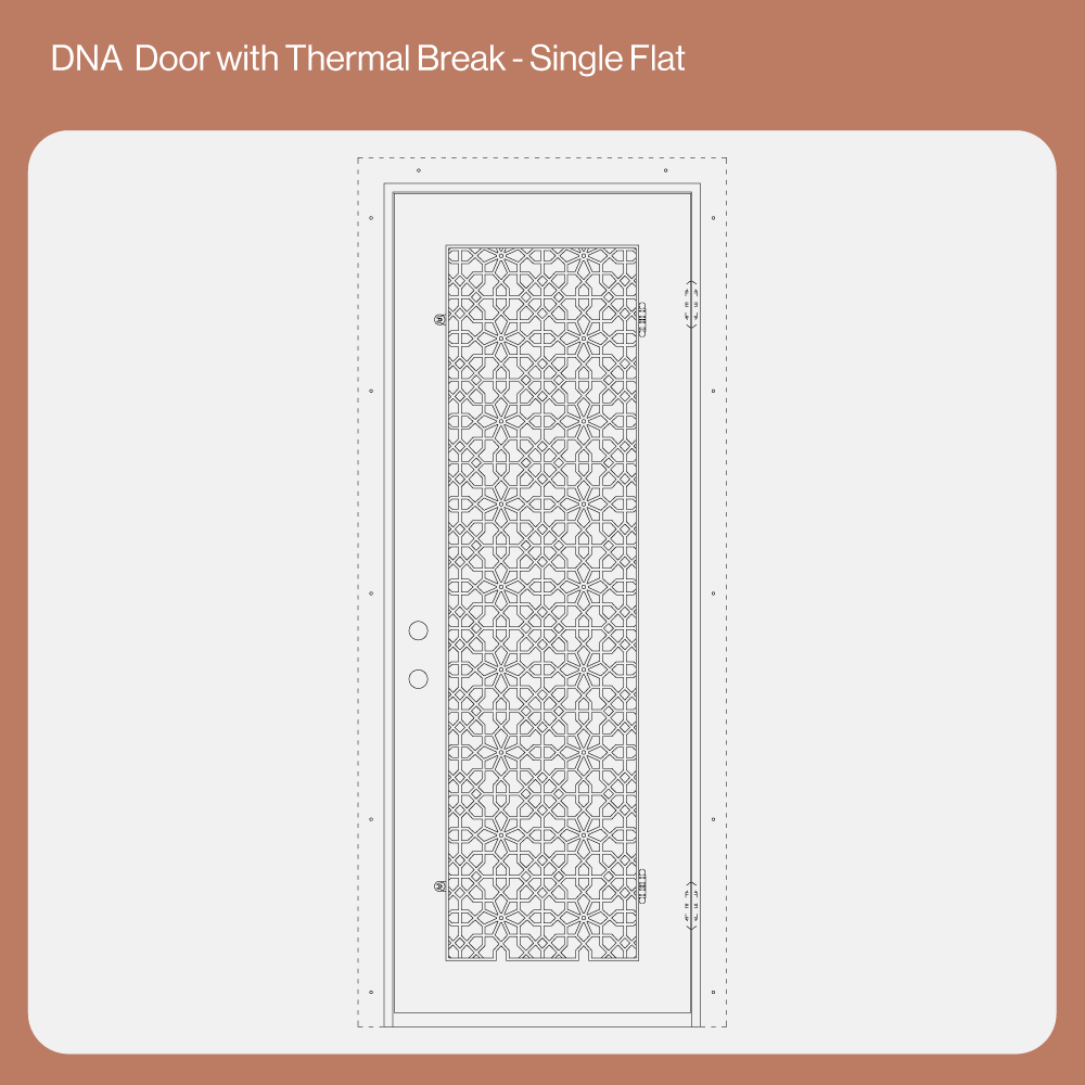 CAD Drawing of Thermally Broken DNA Single Flat Door