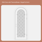 CAD Drawing of Thermally Broken DNA Single Full Arch Door