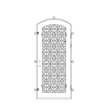 Load image into Gallery viewer, Single Arched Iron Door CAD