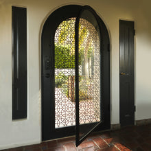 Load image into Gallery viewer, Spanish Style Iron Door with Open Glass Window 