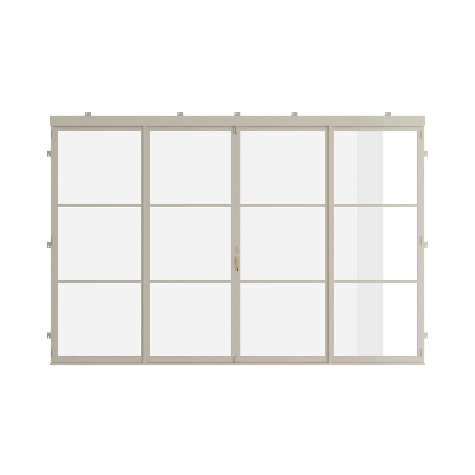 Pinkys Air 4 steel door, bifold, center-split, closed