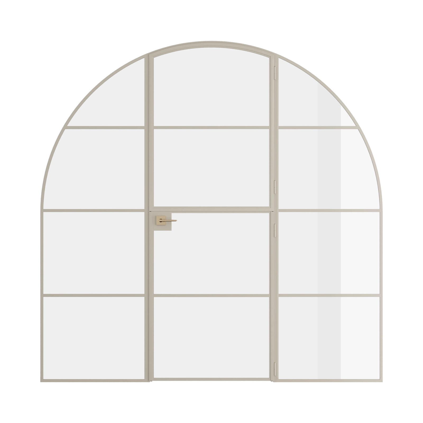 Pinkys Air 4 interior steel door, single, full arch, Dutch, with side windows, closed