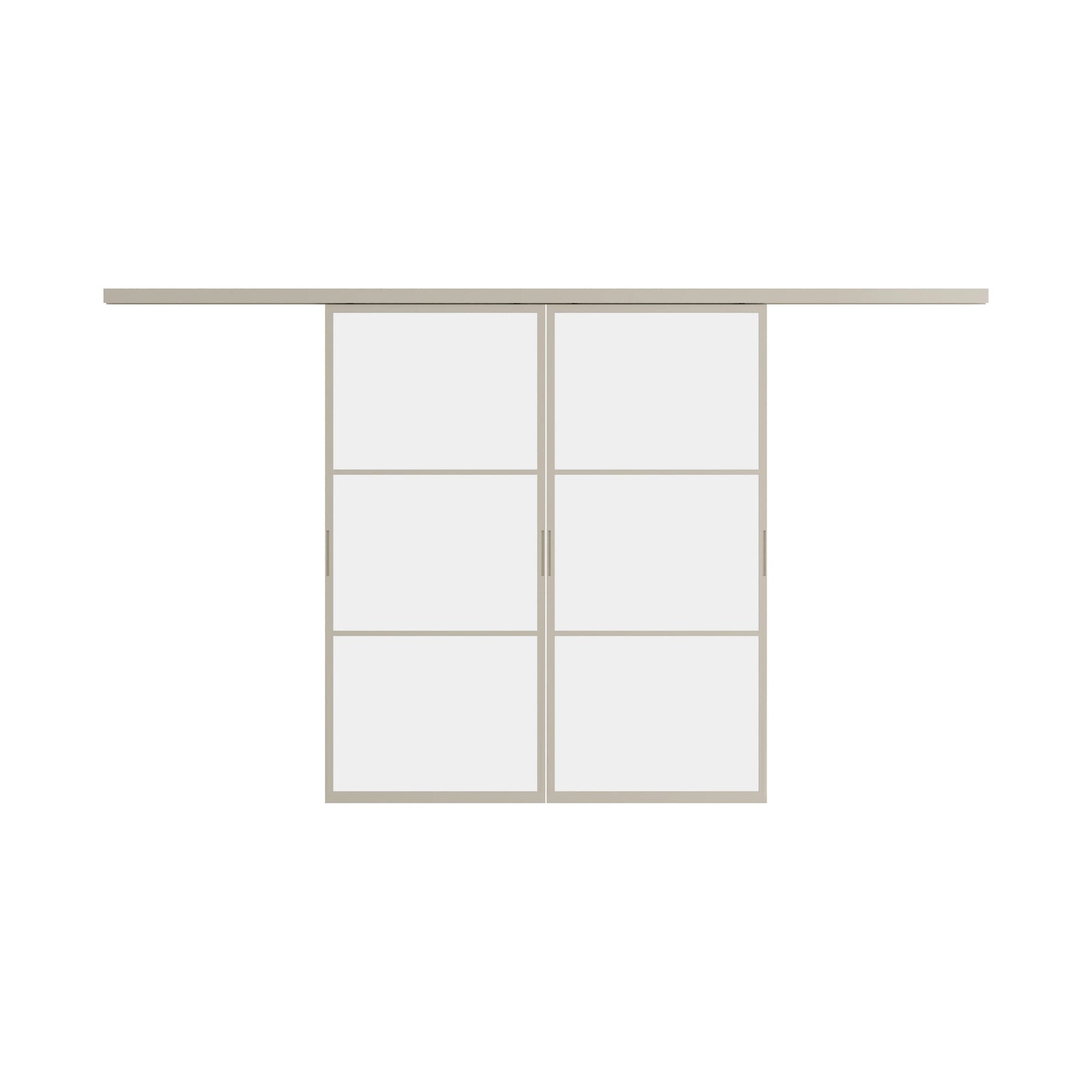 Pinkys Air 4 interior steel door, double, sliding, top-track, closed