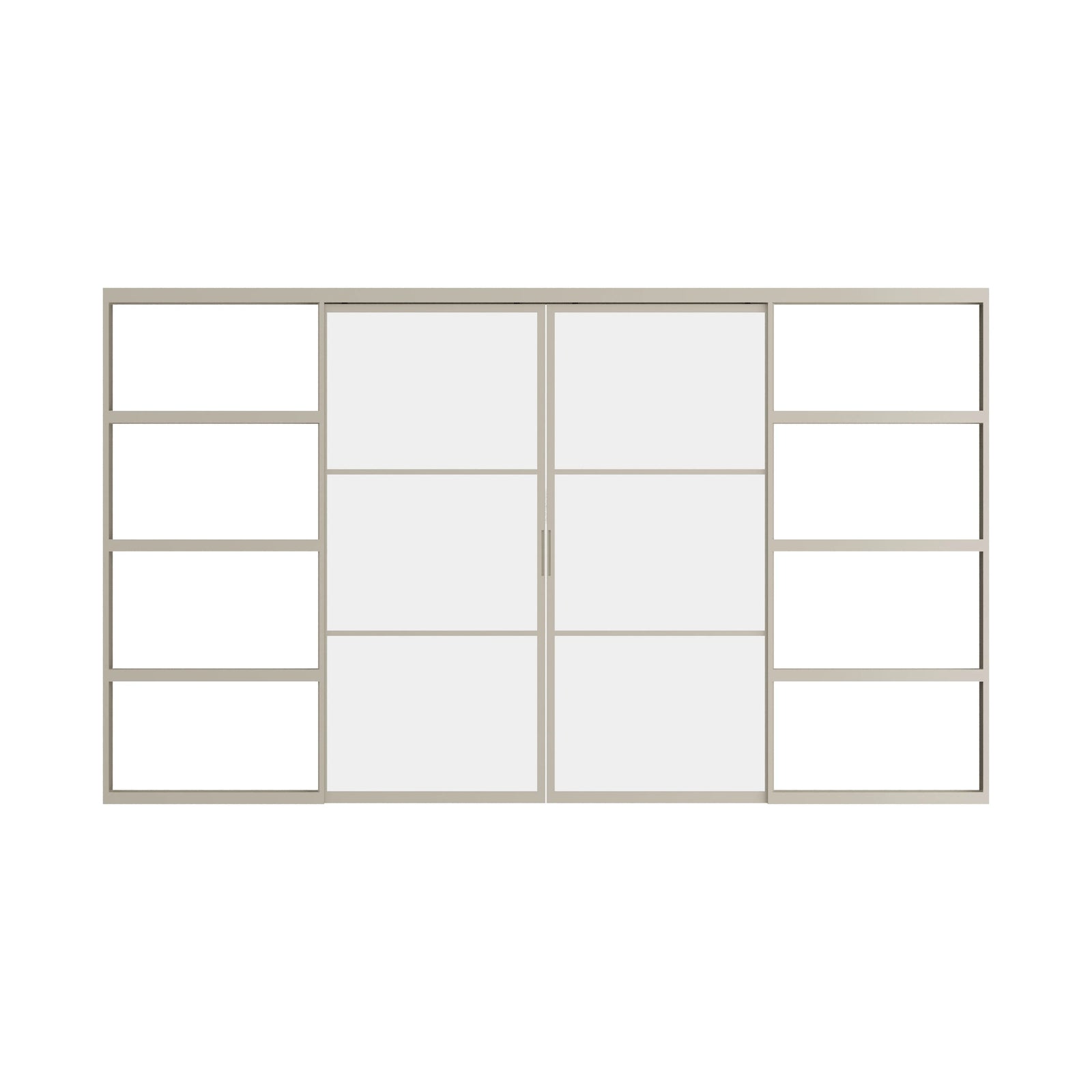 Pinkys Air 4 interior steel door, double, flat, sliding, pocket, top-track, closed