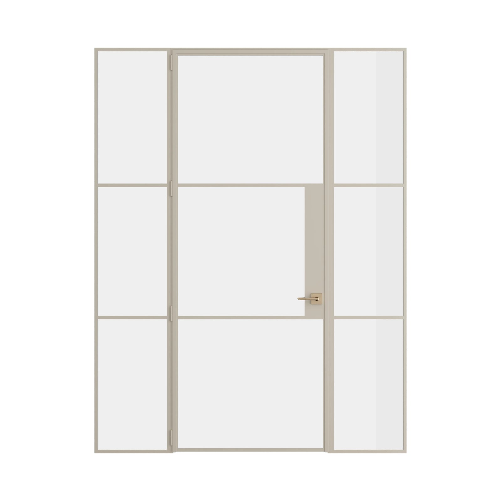 Pinkys Air 4 interior steel door, single, flat, with side windows, closed