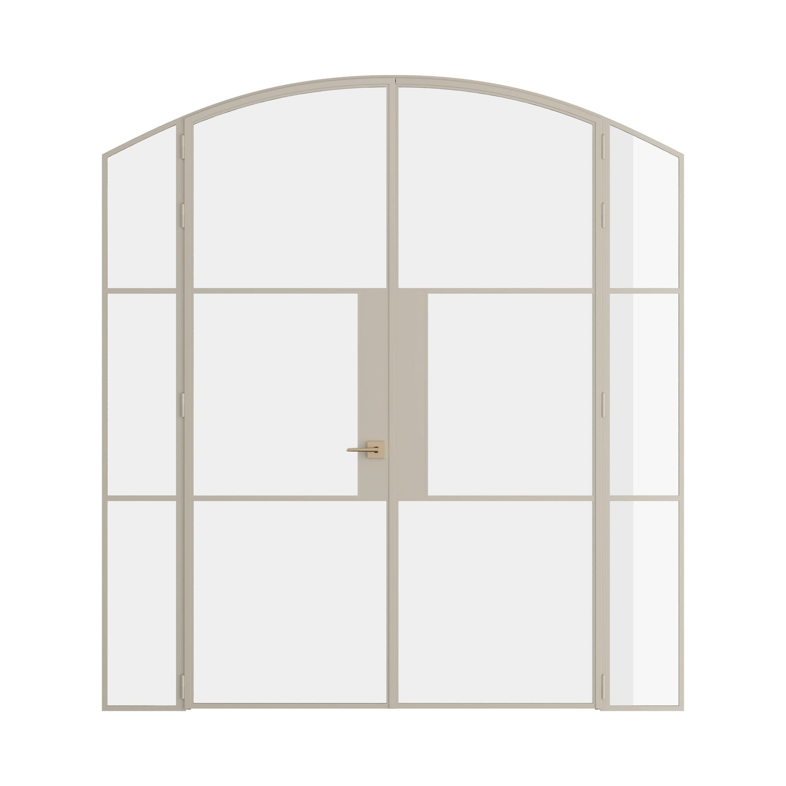 Pinkys Air 4 interior steel door, double, arch, with side windows, closed