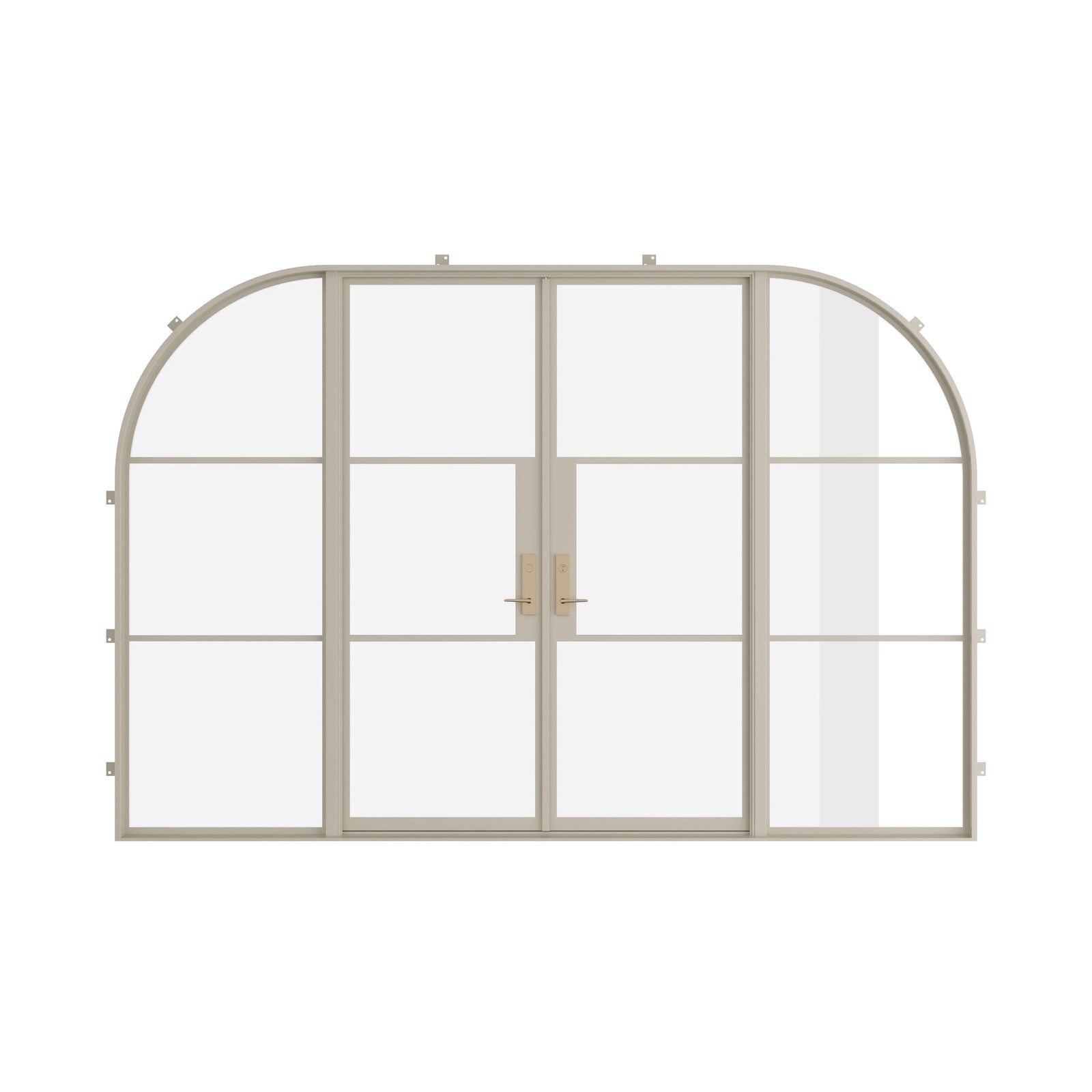Pinkys Air 4 steel door, double, flat, with side windows, closed