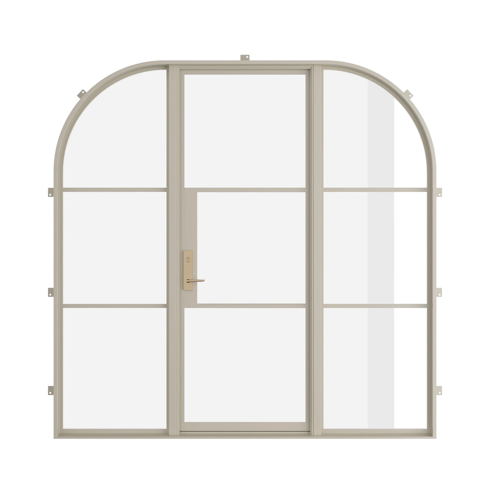 Pinkys Air 4 steel door, single, flat, with side windows, closed
