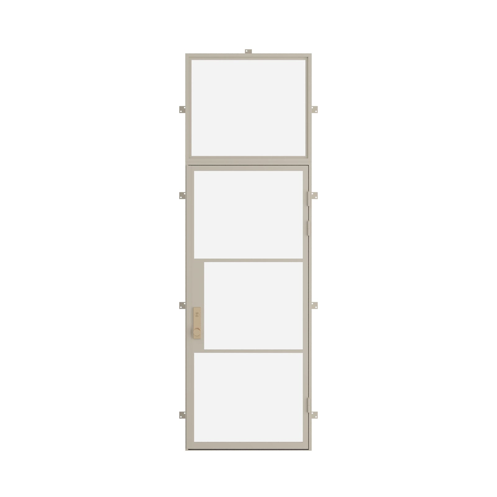 Pinkys Air 4 steel door, single, flat, with a flat top window, closed