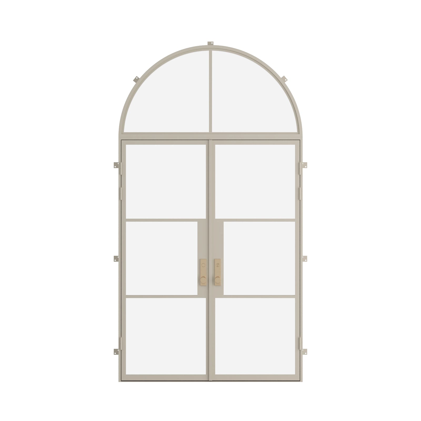 Pinkys Air 4 steel door, double, flat, with a full-arch top window, closed