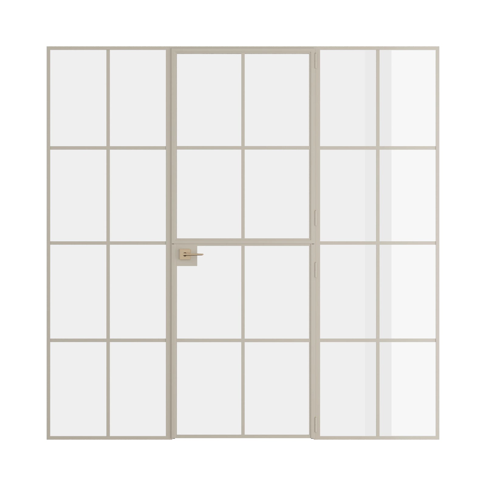 Pinkys Air 5 interior steel door, single, flat, Dutch, with side windows, closed