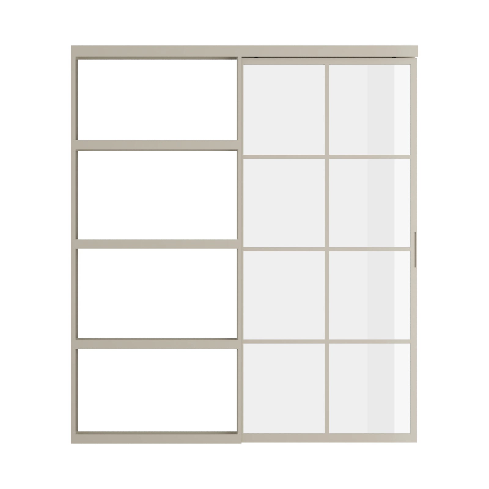 Pinkys Air 5 interior steel door, single, flat, sliding, pocket, top-track, closed