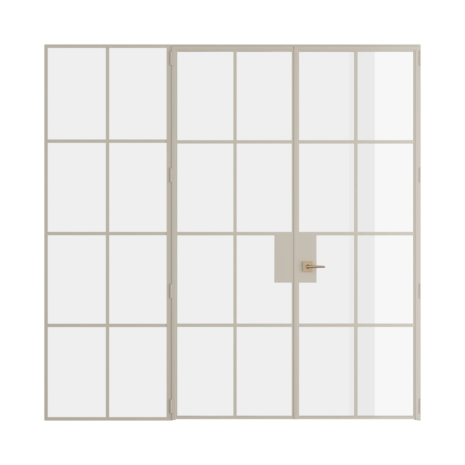 Pinkys Air 5 interior steel door, double, flat, with a left side window, closed