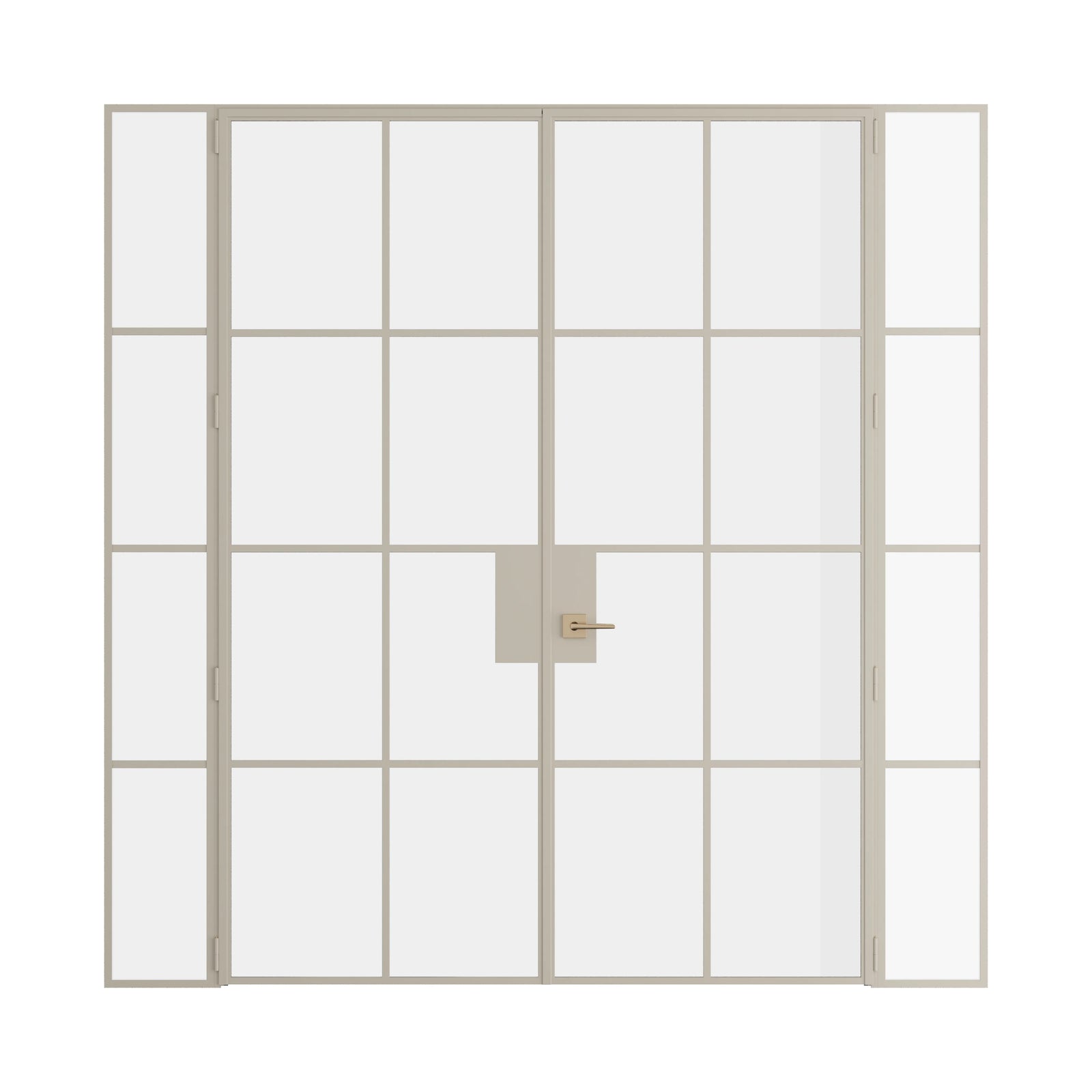 Pinkys Air 5 interior steel door, double, flat, with side windows, closed