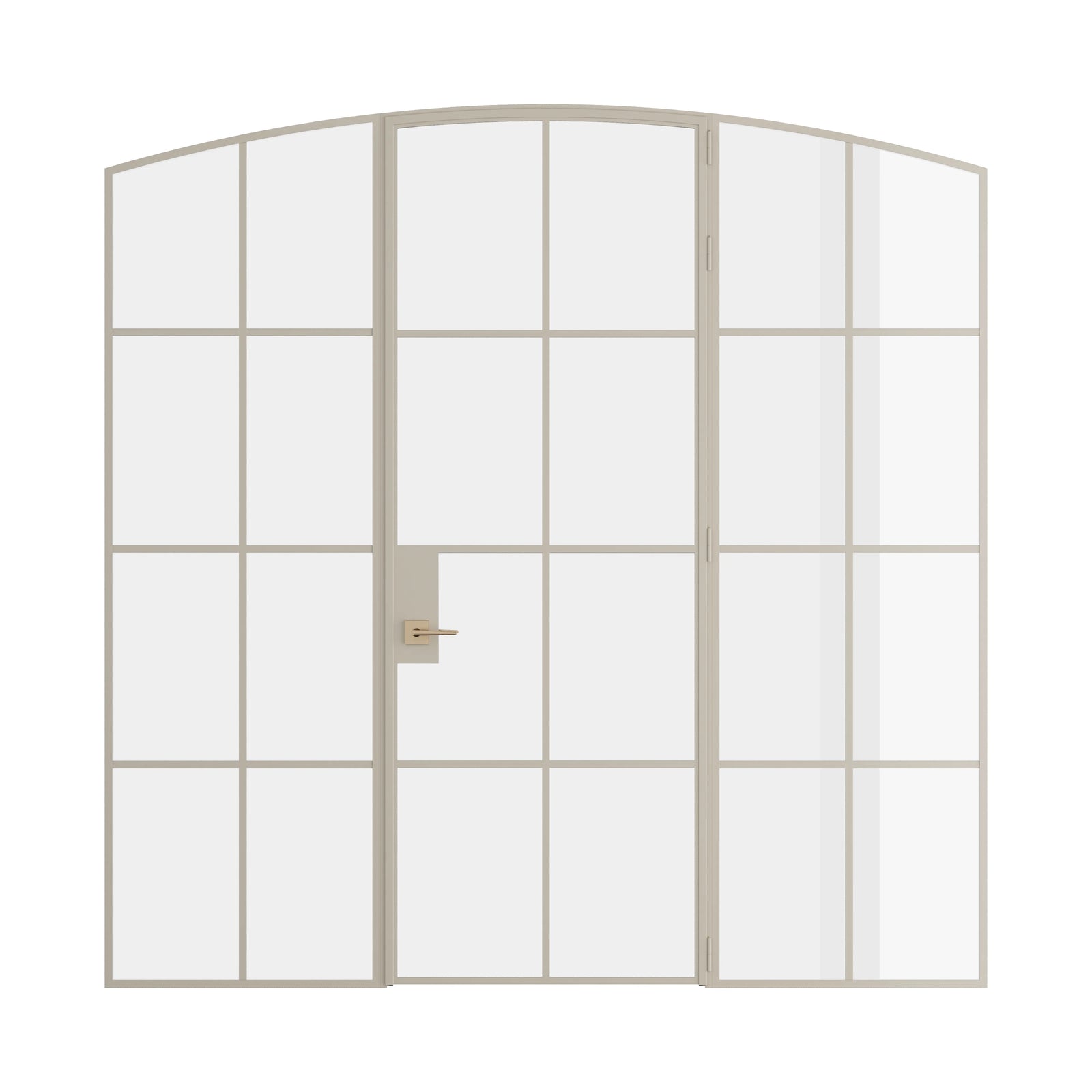 Pinkys Air 5 interior steel door, single, arch, with side windows, closed
