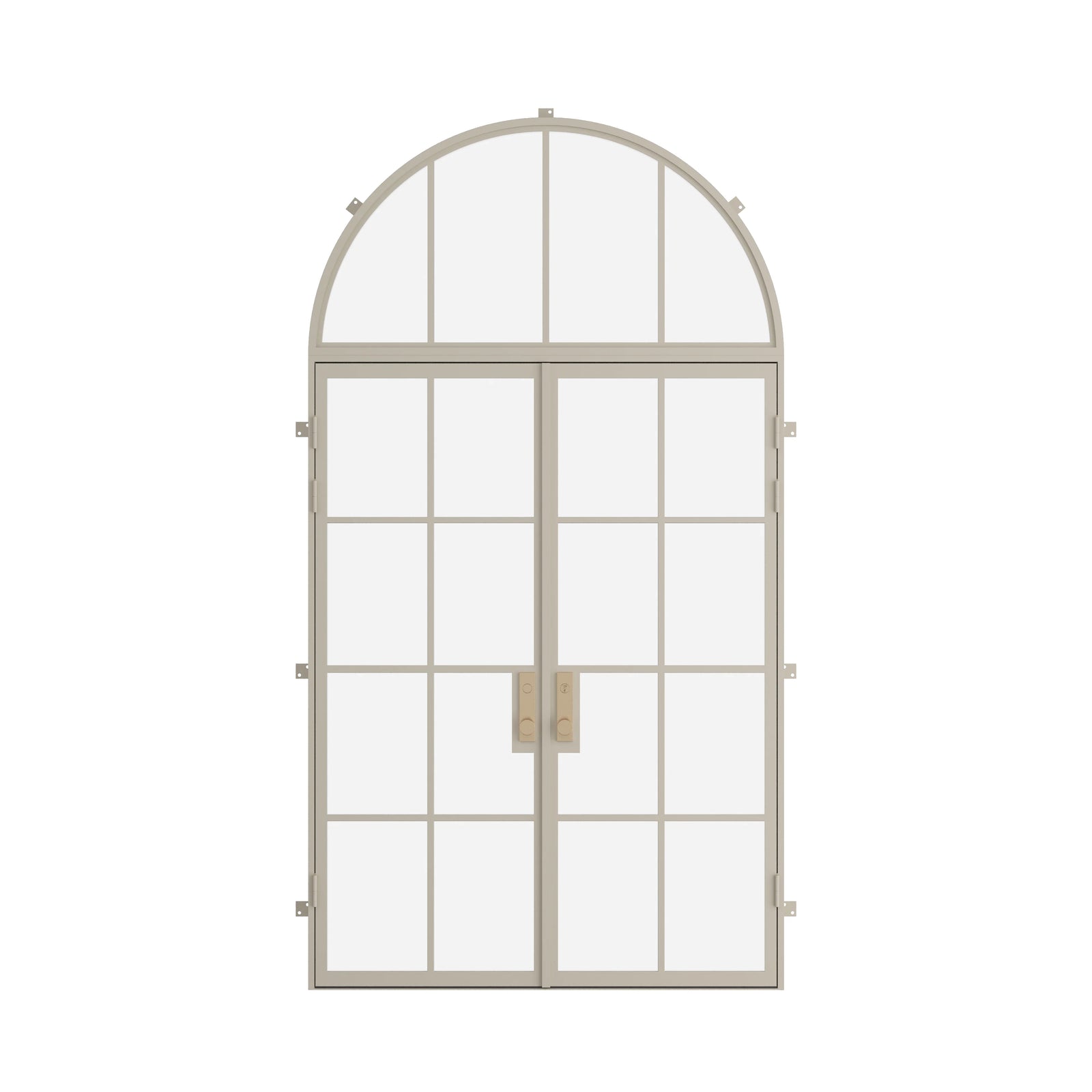 Pinkys Air 5 steel door, double, flat, with a full-arch top window, closed