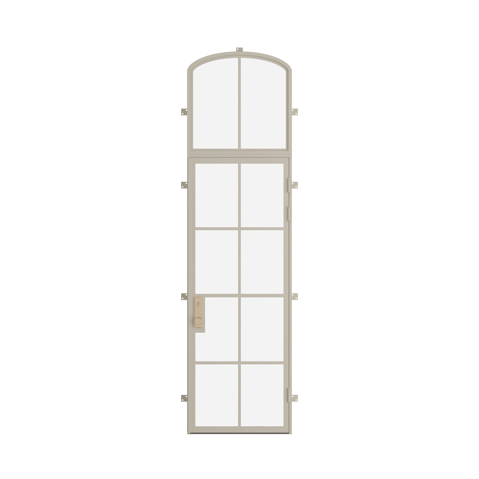 Pinkys Air 5 steel door, single, flat, with a mini-arch top window, closed