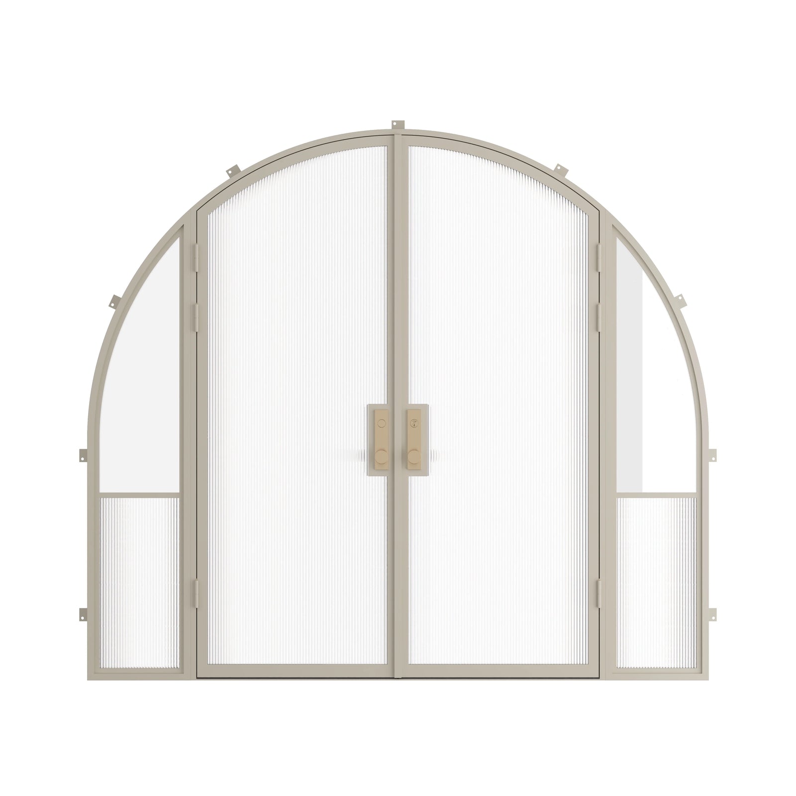Pinkys Air Grand steel door, double, full arch, with side windows, closed