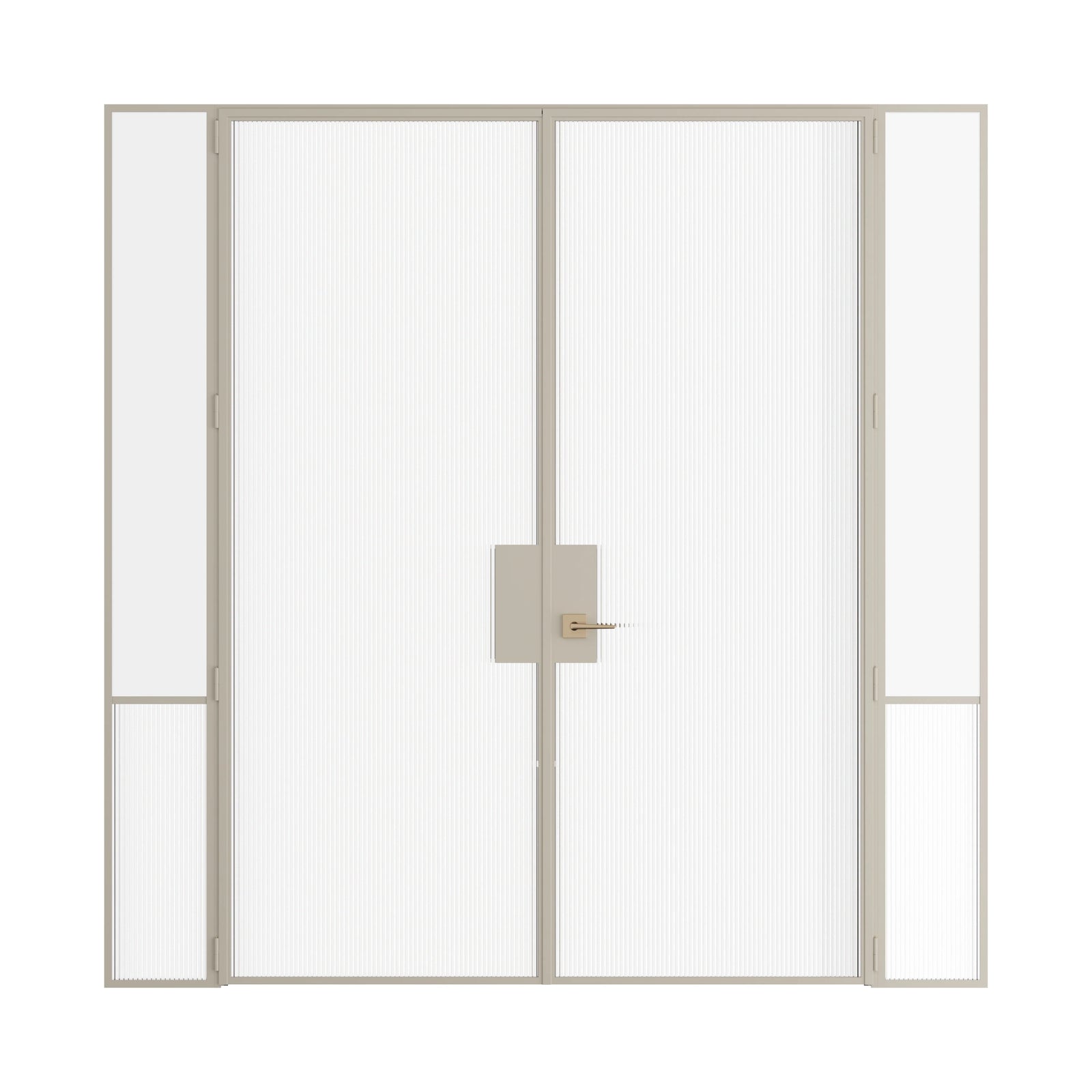 Pinkys Air Grand interior steel door, double, flat, with side windows, closed