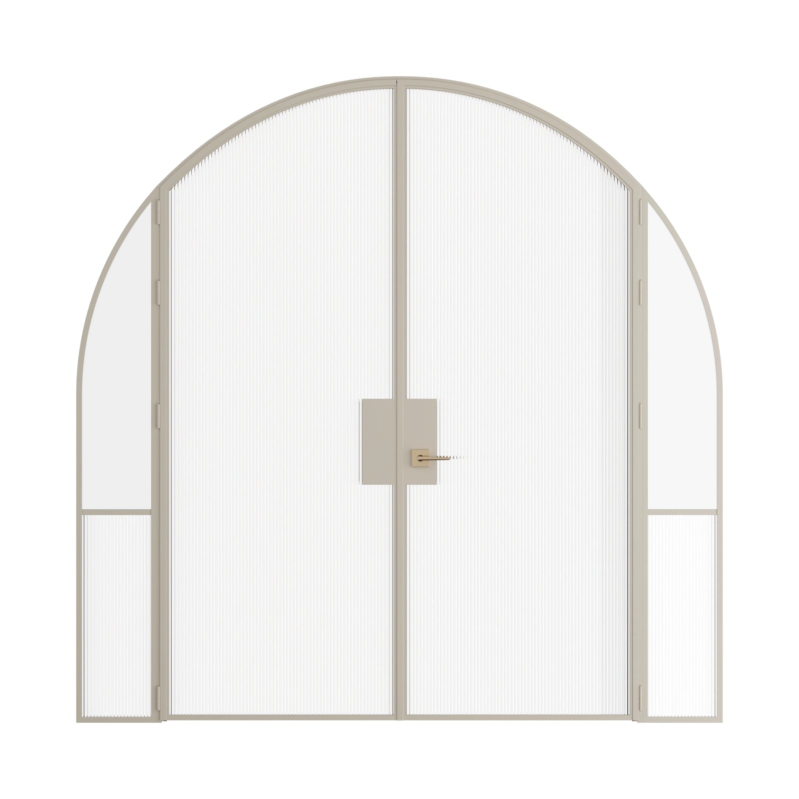 Pinkys Air Grand interior steel door, double, arch, with side windows, closed