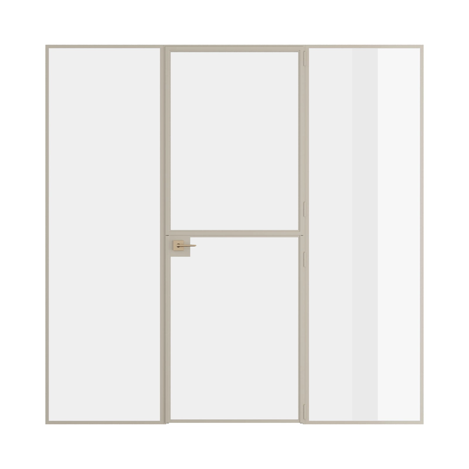 Pinkys Air Lite interior steel door, single, flat, Dutch, with side windows, closed