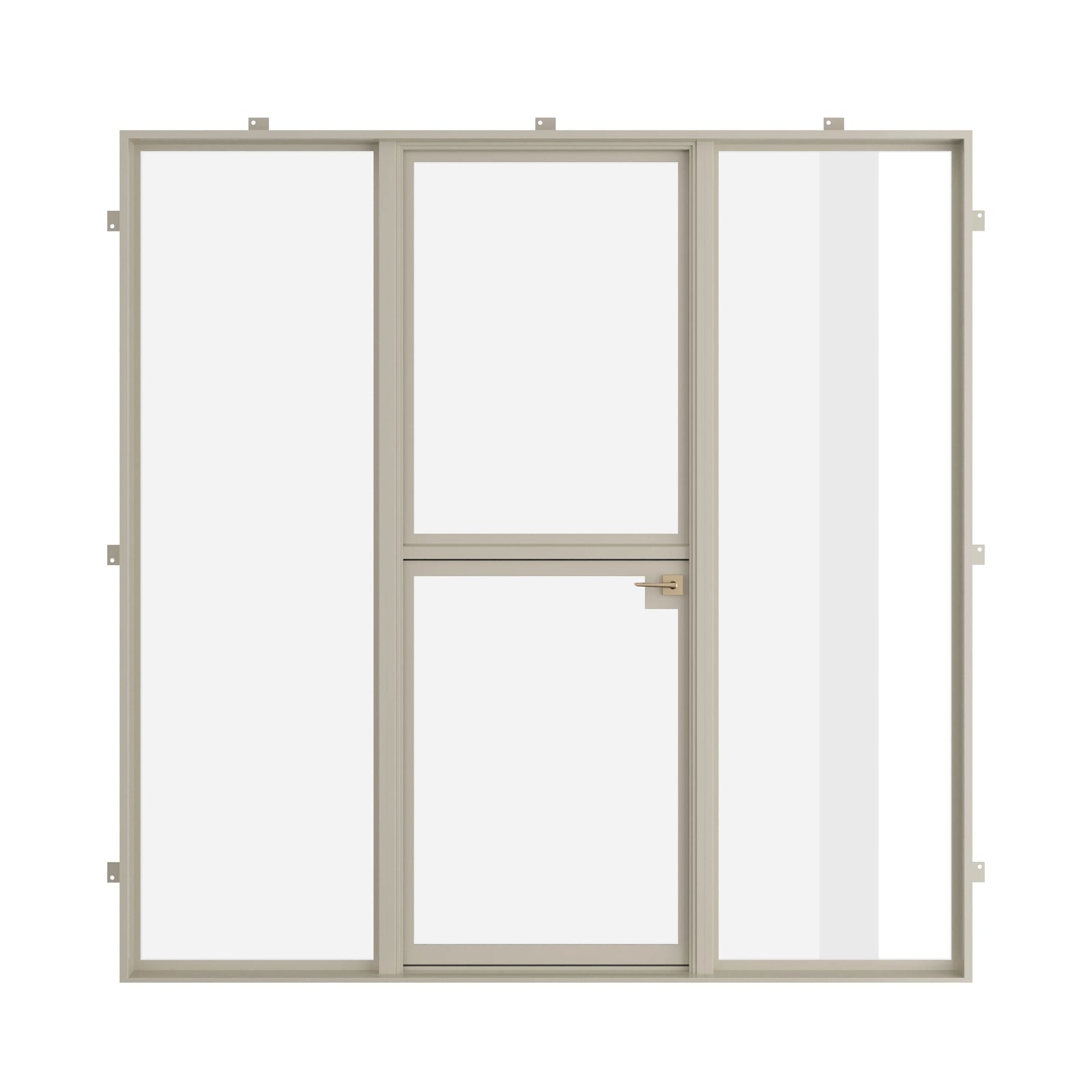 Pinkys Air Lite steel door, single, flat, Dutch, with side windows, closed